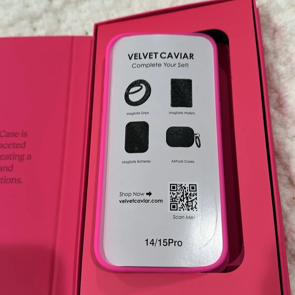 Velvet Caviar hot pink Cristal’s iPhone case